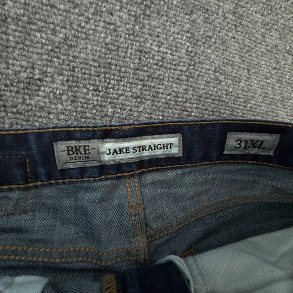 BKE Buckle Jake Straight Denim Jeans Size 31XL Stretch Urban Dark Wash ACT 32x32 - Picture 15 of 16